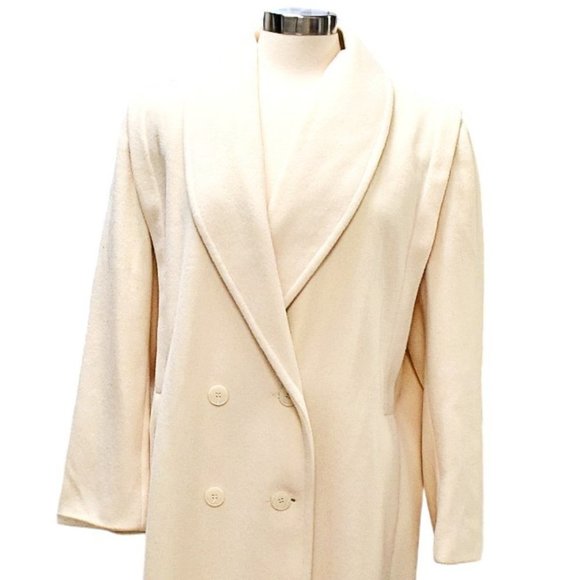 Vintage Forecaster of Boston Cream Wool-blend Long Pea Coat - Picture 2 of 13